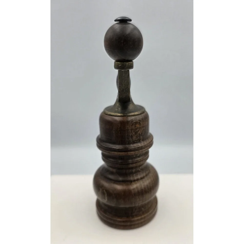 Antique Zassenhaus Wood Pepper Mill Brass Hardware Made in Germany Vintage 6